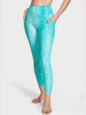 Victoria's Secret Teal On Point Flow Active Pocket Lux Leggings NWOT Mermaidcore
